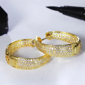 2021 AliExpress Fashion Desain Membuka Set Aaaa Zirkon Besar Anting Anting-Anting Perhiasan