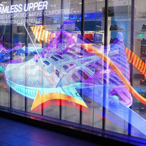 จอแสดงผล LED แบบโปร่งใสสีสันสดใสสำหรับภายในอาคาร ความสว่างสูง <span class=keywords><strong>9000cd</strong></span>/m  ขนาดโมดูล 250x250 มม.  วิดีโอวอลล์แบบฟิล์มกระจก  รีเฟรชเรทสูง - Product Image 2