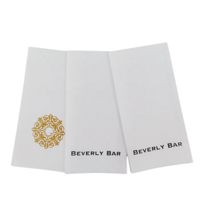 Serviettes jetables blanches de haute qualité avec logo, sensation lin, douces, <span class=keywords><strong>en</strong></span> <span class=keywords><strong>papier</strong></span> Airlaid, personnalisation usine - Product Image 5