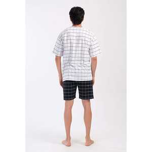 Conjunto de Pijama de Manga Corta con Cuello Redondo y Bolsillos para Hombre - Product Image 1
