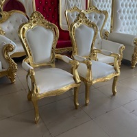 Chaise Trône Classique pour Mariage, Événements Royaux, Mariée et Marié, Cadre en Bois, Chaise Trône de Luxe pour Roi