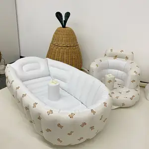 ホット販売環境にやさしい韓国オリーブ愛クマ虎クマ浴槽子供用インフレータブルバスタブスイミングプール新生児用品