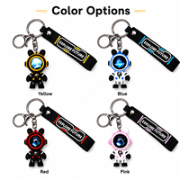 Porte-clés Ours en Silicone Mignon de Dessin Animé, Pendentif Créatif pour Sac, Breloque de Sac, Mini Cadeau pour Fête ou Machine à Pinces