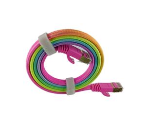 OEM Cat6a Cat7 30AWG Nylon cobre puro algodón robusto trenzado Ethernet <span class=keywords><strong>Cable</strong></span> SSTP redondo plano trenzado Patch Cord <span class=keywords><strong>Cable</strong></span> - Product Image 3
