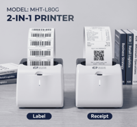 Impresora de Etiquetas Térmicas Milestone MHT-L80G OEM de 80 mm 2 en 1, 150 mm/s, 203 dpi, USB de Escritorio para LAN/WiFi, en Stock