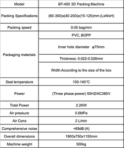 Máquina Envolvedora de Celofán Automática Eléctrica de Alta Velocidad BT-450 para Envasado de Alimentos y Bebidas - Product Image 2