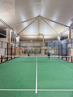 Ensemble de terrain de padel panoramique de haute qualité EXITO WPT, installation facile et conception sécurisée pour le plaisir familial et l'exercice physique