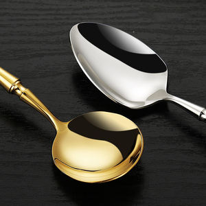 Juego de Cubiertos de Acero Inoxidable Vintage para Boda LFS, Juego de Cubiertos de Alta Calidad para Hotel, Cubiertos de Lujo Dorados y Plateados - Product Image 6