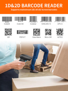 Escáner de Código de Barras Industrial USB <span class=keywords><strong>COM</strong></span> Inalámbrico de Alta Velocidad 2.4g, Respuesta Rápida, Dispositivo Portátil POS en Stock - Product Image 2