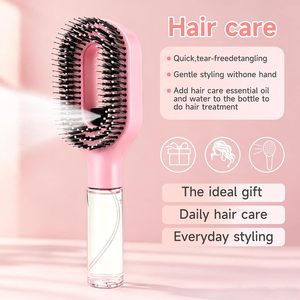 Brosse à cheveux antistatique 2-en-1 en promotion directe usine : Brosse démêlante, rafraîchissante et lissante, peigne et brosse de massage capillaire - Product Image 5