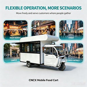 Carrito <span class=keywords><strong>de</strong></span> Comida Móvil en Oferta con Equipamiento <span class=keywords><strong>de</strong></span> Cocina Completo y Estructura Plegable para Fácil Transporte y <span class=keywords><strong>Venta</strong></span> <span class=keywords><strong>de</strong></span> Alimentos - Product Image 4