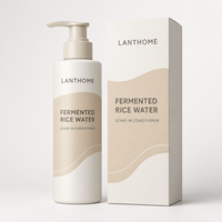 Après-shampoing sans rinçage à l'eau de riz fermentée, soyeux et lisse, démêlant et protecteur thermique, pour usage quotidien, personnalisable en gros avec logo