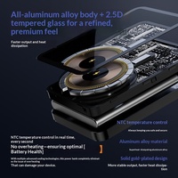 Batterie externe magnétique sans fil PD 22,5 W 20000 mAh, ultra-fine, en alliage transparent, charge rapide, chargeur portable