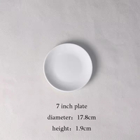 Assiettes plates rondes en porcelaine blanche pure, vaisselle en céramique, assiettes personnalisées avec logo pour restaurant, hôtel, mariage, restauration à domicile