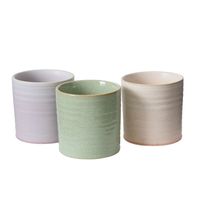 Pot de fleurs rond en céramique émaillée de style européen, design simple, style classique, pour la décoration de jardin et de maison