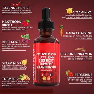 Cayenne biber, alıç, pancar kökü, zerdeçal, K2 vitamini + <span class=keywords><strong>D3</strong></span> damla-kalp sağlığı ve sindirim sistemi için doğal destek - Product Image 2