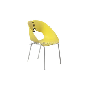 Chaise de salle à manger moderne en plastique jaune, légère et durable pour <span class=keywords><strong>restaurant</strong></span> - Product Image 2