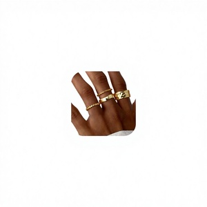 European American Trendy Hot-Selling Brass Natural Stone Christian Saint Benedict Exorcism Brand Men's 18K Gold Plated <b>Open</b> <b>Ring</b> - Product Image 3