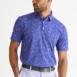 Camisetas Polo de golf impresas sublimación 3D de secado rápido con impresión completa digital personalizada de alta calidad - Product Image 4