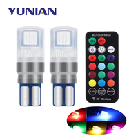 T10 RGB LED 194 168 W5W 5050 SMD Signalleuchten RGB Auto-Innenraumbeleuchtung Leselampe mit Fernbedienung Auto-Zubehör