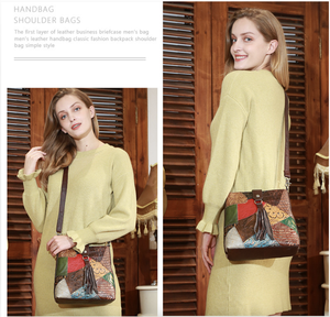 Bolso Bandolera de Cuero Vacuno Genuino Andong para Mujer, Estilo Retro, Elegante, Casual, Nuevo - Product Image 2