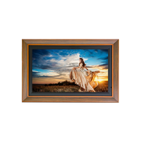Haute qualité 1920x1080 IPS écran large Angles de vue lecteur multimédia Lcd 21.5 22 pouces grande taille cadre en bois vidéo Photo cadre numérique