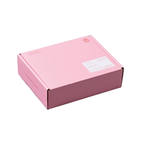 Boîte d'expédition personnalisée, écologique, biodégradable, recyclable, imperméable, réutilisable, en matériaux recyclés, épaisseur 2 mm, rose