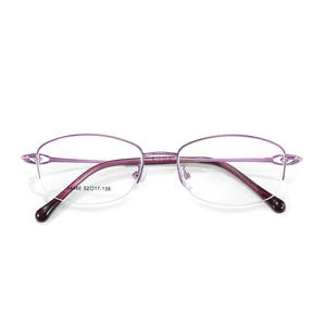 Lunettes de vue ovales demi-cerclées de luxe pour femmes 34466, verres en résine remplaçables, origine Danyang - Product Image 1
