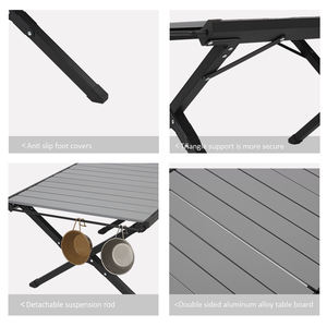 Wholesale High Quality Outdoor Portable Detachable Aluminum <b>Foldable</b> Egg Roll Igt Camping <b>Table</b> - Product Image 3