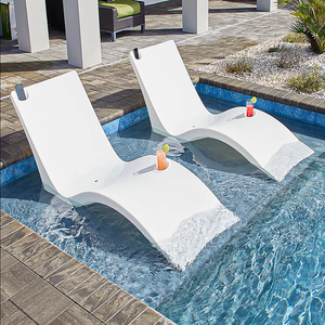 Đồ gỗ ngoài trời hiện đại có thể gập lại bán buôn bán lẻ Cổ Ghế phòng chờ bãi biển hồ bơi nhựa trắng Sun Lounger - Product Image 1