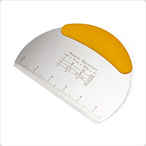 Grattoir à pâte demi-rond en acier inoxydable avec échelle de mesure pour la pâtisserie et les outils de boulangerie - Product Image 5
