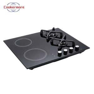 Table de cuisson combinée <span class=keywords><strong>60</strong></span> <span class=keywords><strong>cm</strong></span> [4 zones] en acier inoxydable à gaz naturel avec allumage électronique - Product Image 4