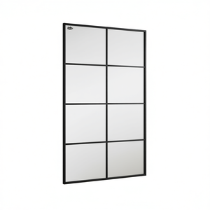 กระจกติดผนังสีดำขนาด 19.7 X 31.5 นิ้ว พร้อมเหล็กเคลือบสีฝุ่น ดีไซน์โดดเด่นและทนทาน - Product Image 1