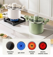 Casserole à micro-pression en émail avec logo personnalisé, couleur au choix, 4L, conduction rapide et uniforme de la chaleur, vente en gros