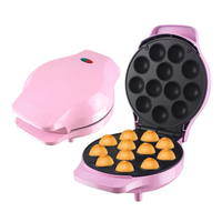 Aifa Mini Gaufrier Électrique 6 Emplacements en Céramique Antiadhésif pour Arepas, Usage Domestique