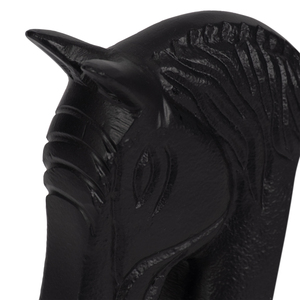 Fermalibri in metallo a forma di testa di cavallo su base in marmo, accessori decorativi per libreria, per esposizione su scrivania di casa o ufficio - Product Image 4