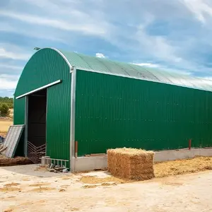 Abri pour bétail à faible coût hangar pour ferme laitière en acier pour bovins et chèvres serre pour maison