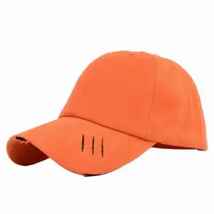 도매/사용자 정의 로고 씻어 면 모자 수 놓은 야구 모자 면 아빠 모자 하이 퀄리티 면 모자 찢어진 야구 모자