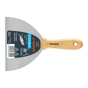 Spatule flexible BOX 6 de 6 pouces avec manche en bois, TRUPER - Product Image 1