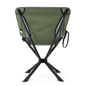 Chaise de camping KS, chaise pliante d'extérieur, cadre en aluminium, capacité de charge de 150 kg, utilisation plage et jardin, couleur verte - Product Image 3