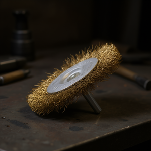 Brosse métallique Ttake 40x10 mm en acier avec tige de 6 mm pour le polissage des métaux - Product Image 3