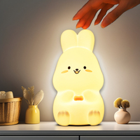 Jouet lumineux LED mignon à 7 couleurs changeantes, lapin pour enfants, bébé, jouet créatif respirant, jouet de nuit pour enfants, lapin mignon