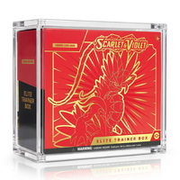 Étui de protection en acrylique transparent, fermeture magnétique, boîte de présentation ETB, rangement pour cartes de collection TCG et cartes gradées