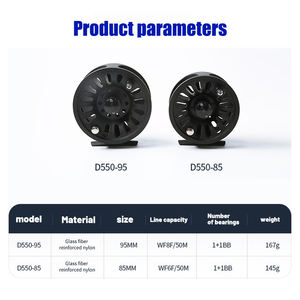Moulinet de pêche à la mouche D550-95mm/85mm pour la pêche sur glace, pour les positions en rivière, en lac et en ruisseau - Product Image 2