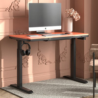 Écran tactile à double moteur 3 touches mémoire Bureau de table audio assis-debout en bois