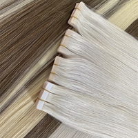 Extensions de cheveux adhésives invisibles chinoises, double trame, vente en gros, blondes, naturelles, Remy, à double face, à bandes adhésives