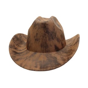 Sombrero Fedora Clásico con Diseño a Rayas y Borde Enrollado, Estilo Vaquero Vintage, Unisex, para Otoño e Invierno, Sombrero Vaquero Occidental para Exteriores - Product Image 5