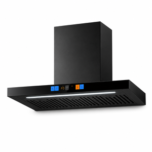 <span class=keywords><strong>Hotte</strong></span> <span class=keywords><strong>de</strong></span> cuisine murale électrique à aspiration latérale pour fumées à basse altitude, en verre noir incliné, design ergonomique - Product Image 5