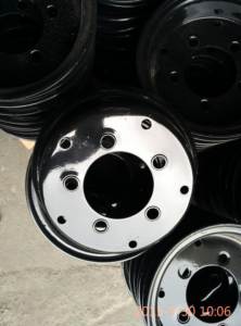 Vente en gros aéroport GSE roue 4.00-8 pneu bonne qualité 5 trous jante en acier fendu 3.75-8 blanc noir gris bleu 3.00-8 - Product Image 4