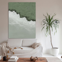 Peinture à l'huile sur toile décorative pour salon d'hôtel, peinture murale, paysage côtier, œuvre d'art